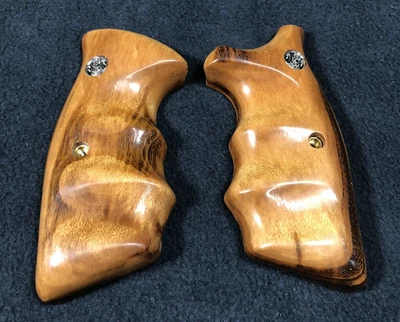 Smith & Wesson K / L 框架战斗握把方形 Butt Tiger 木质漂亮!! 全新 — 第 1/3 张图片