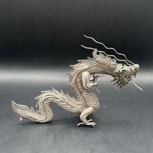 Sterling Export Silver Chinese Dragon Wire Work Antique Handcrafted 1930’s - Picture 1 of 11
