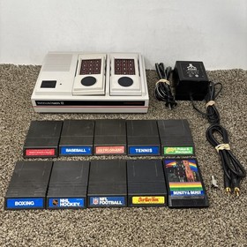 Mattel Intellivision II Console Bundle 10 Games All Cables 2 Controllers Tested