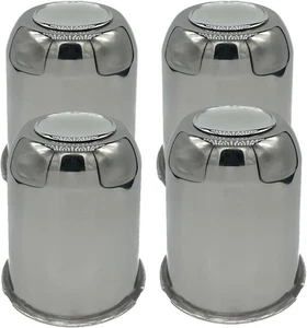 🆕 3 3/4" Center Caps Push Through for Trailer Truck RV Wheels Rims SET of 4 - Picture 1 of 4