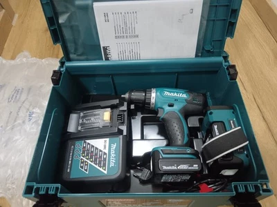MAKITA DDF343 Akku-Bohrschrauber+2 Akkus+Ladegerät +Koffer+Lampe ++top++ - Bild 1 von 4