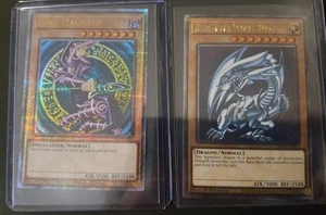 QCR Blue-Eyes White Dragon Dark Magician Quarter Century Yugioh Original Artwork - Picture 1 of 7