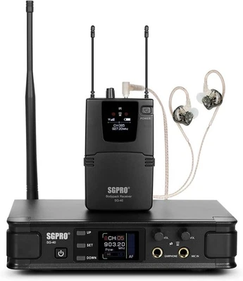 Kabelloses In-Ear Monitorsystem, IEM System Mono mit Metallsender, Taschensender - Bild 1 von 4