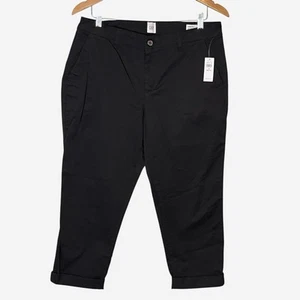 GAP Girlfriend khakifarbene Damenhose Größe 10P (33 x 23) Knöchelbündchen schwarz Stretch - Bild 1 von 11