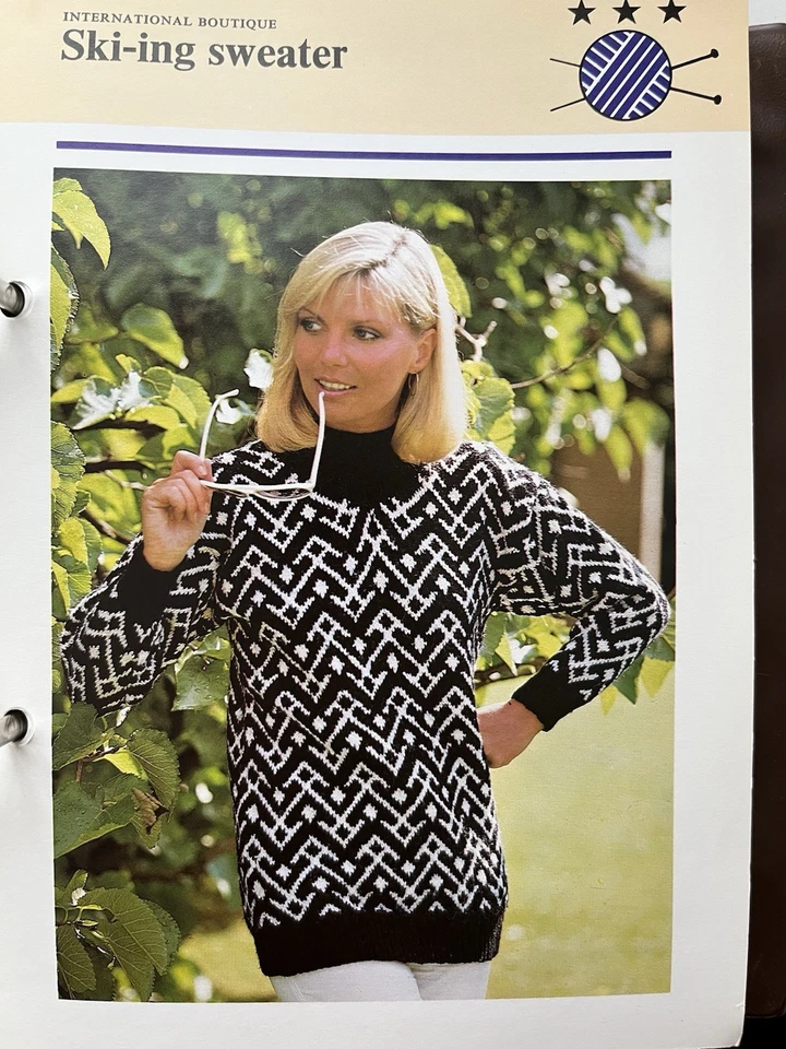 Original Knitting Pattern - Ladies Sweater Jumper Top - Image 1 of 1