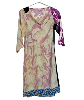 Vestido de seda DRIES VAN NOTEN blanco morado talla 36 (pequeño) Foto 1 de 4