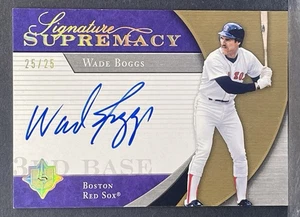 2005 Upper Deck Ultimate Signature Edition Supremacy Wade Boggs On-Card AUTO /25 - Picture 1 of 2