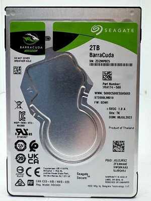 Seagate BarraCuda 2TB Interne Festplatte ST2000LM010 2,5" HDD SATA3 - Bild 1 von 4