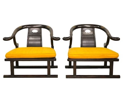 Pair of Vintage Michael Taylor for Baker 'Far East' Collection Lounge Chairs - Image 1 of 4