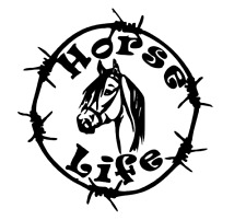 Horse Life Stanzen Schnitt Vinyl Auto Aufkleber Aufkleber - KOSTENLOSER VERSAND