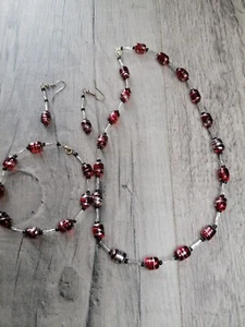 Set collana e orecchini braccialetto perline vintage - Foto 1 di 8