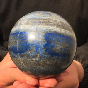 Bola de cuarzo natural de lapislázuli esfera cristal de cuarzo de 1,67 lb Reiki sanación regalo XQ2493 - Imagen 1 de 14