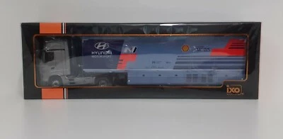 MODELLINO DIE CAST CAMION IXO 1:43 MERCEDES-BENZ ACTROS AUTO HYUNDAI RALLY 2019  - Immagine 1 di 4