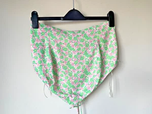 ZARA Vest Top Tank Pink Green Floral Satin Crop Camisole UK 10-12 💖 BNWT - Picture 1 of 6