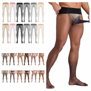 Mens Pantyhose Transparent Stockings Dance Wear Nightwear Nylon Underwear Sissy - Picture 1 of 114