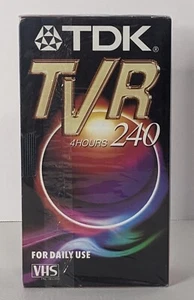 New VHS TDK TVR 4 Hours Duration 240 Factory Sealed Vintage Twin Pack 2x - Picture 1 of 5