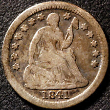 1841 O US Seated Liberty Half Dime (Scarce Date), nice original coin