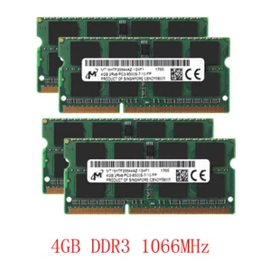 16GB 8GB 4GB DDR3 1066MHz PC3-8500S 1.5V Laptop SODIMM Memory RAM For Micron LOT - Picture 1 of 12