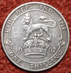 More details for 1902 edward vii  .925 silver shilling  -- collect / filler grade &amp; detail