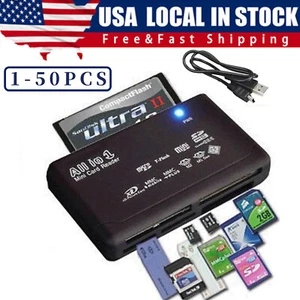 Memory Card Reader Mini 26-IN-1 USB 2.0 High Speed For CF xD SD MS SDHC Lot - Picture 1 of 12