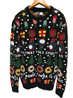 H&M geteilter hässlicher Weihnachtspullover Unisex Medium YOLO Donut Panik, es ist Weihnachtsmann M