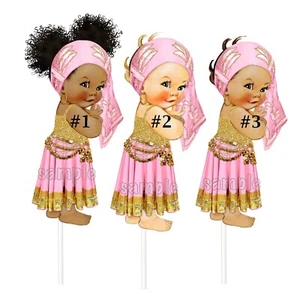 Centros de mesa princesa gitana rosa bebé niña ducha cumpleaños fiesta decoración - Imagen 1 de 1