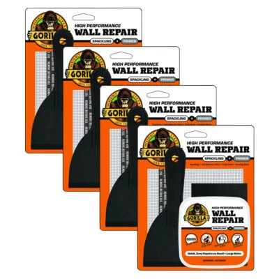 4 x Gorilla Wall Repair KIT Spackling + Primer 236 ml Shrink & Crack Resistant - Photo 1/4