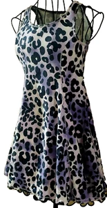 JUSTICE – Purple and Black Shimmer Animal Print Sleeveless Dress – Girl’s Size: - Picture 1 of 7