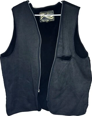 Chaleco de cuero forrado Montgomery Ward de colección para hombre 46R - años 60-70 Foto 1 de 3