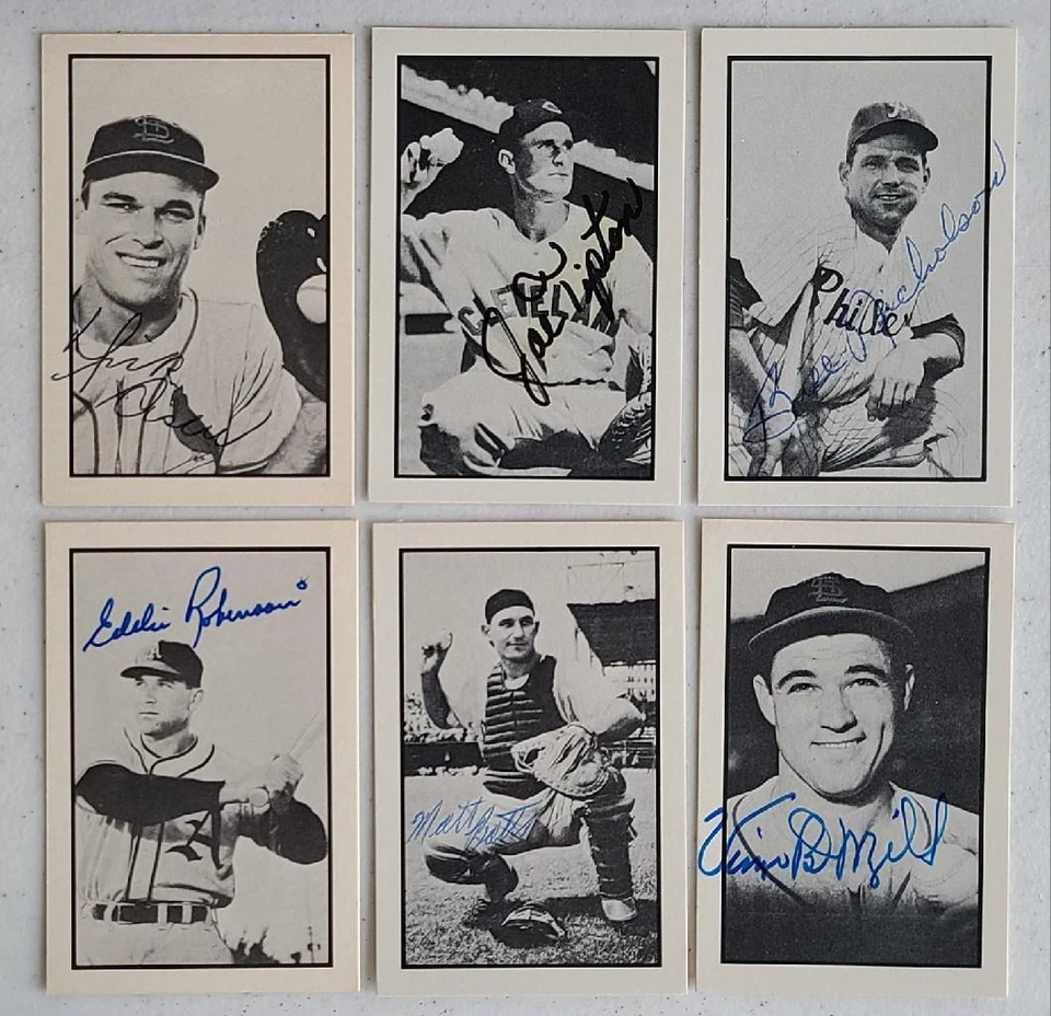 BILL NICHOLSON SIGNED 1983 1953 BOWMAN B&W REPRINT #14 PHILLIES DEC - Image 1 of 1