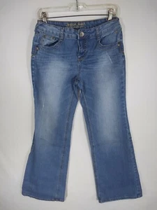 Justice Jeans Simply Low Girl's/ Women's Distressed Bell Bottom Jeans Size 12.5 - Picture 1 of 10