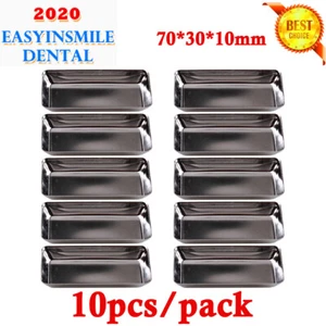 10Pcs Dental Surgical MINI Bur Trays Surgical Stainless Steel Instrument Dish US - Picture 1 of 9