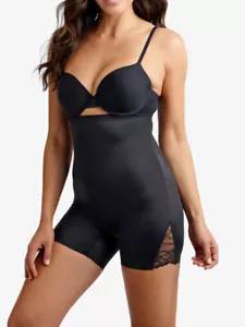 Miraclesuit Shape Away Lace High Waist Boyshort Body Shaper Black Medium - Picture 1 of 12