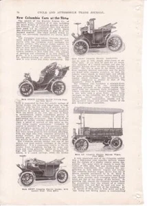 Original 1904 Columbia Electric Full Line-Up Car & Truck 3 pg Article & photos - Picture 1 of 1