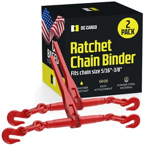 DC Cargo Mall 2 Ratchet Chain Binder 5/16 Inch - ⅜ Inch | 5,400 Working Load - Picture 1 of 7