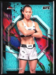 2024 Topps Finest UFC #242 Yan Xiaonan Aqua Glitter Refractors - Picture 1 of 2