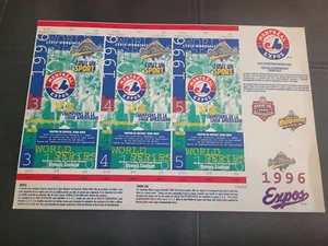 1996 Montreal Expos Playoffs Phantom Tickets (ungeschnittene Blätter) - Bild 1 von 4