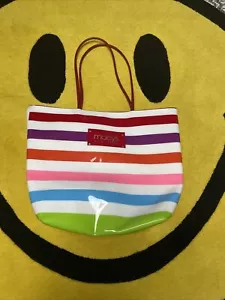 Macy’s New York Stripe Tote Bag Zip Up - Picture 1 of 9