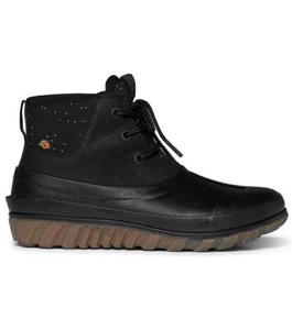 Bogs Women's Classic Casual Mid Leather Waterproof Winter Snow Boots Black - Picture 1 of 2