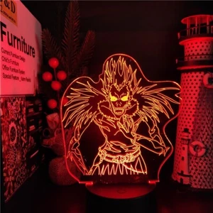 Death note Lampe Led veilleuse 16 couleurs avec Télécommande déco manga ryuk - Imagen 1 de 8