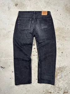 Vintage 1998 Levi’s 501 Washed Black Denim Pants Jeans Made in USA - Picture 1 of 17
