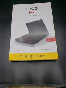 ZAGG Folio Wireless Tablet Keyboard & Case for Ellipsis 10 HD BLACK - Picture 1 of 4
