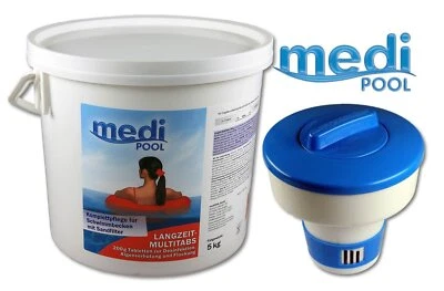 MEDIPOOL SET: Langzeit MultiTabs 200g, 5 KG und 1 x Dosierschwimmer