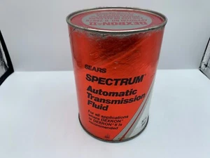 Vintage Sears Spectrum Automatic Transmission Fluid Quart Can Cardboard RARE - Picture 1 of 6