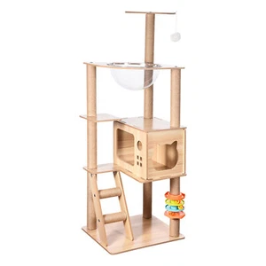 51inch Cat Tree Modern Cat Tower for Large Indoor Cats, Multi-Level Cat Condo - Picture 1 of 12