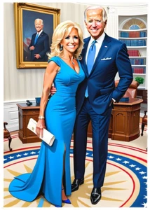 JOE BIDEN & JILL BIDEN * Custom ACEO * Novelty * PRESIDENT * Art Card * ATC - Picture 1 of 2