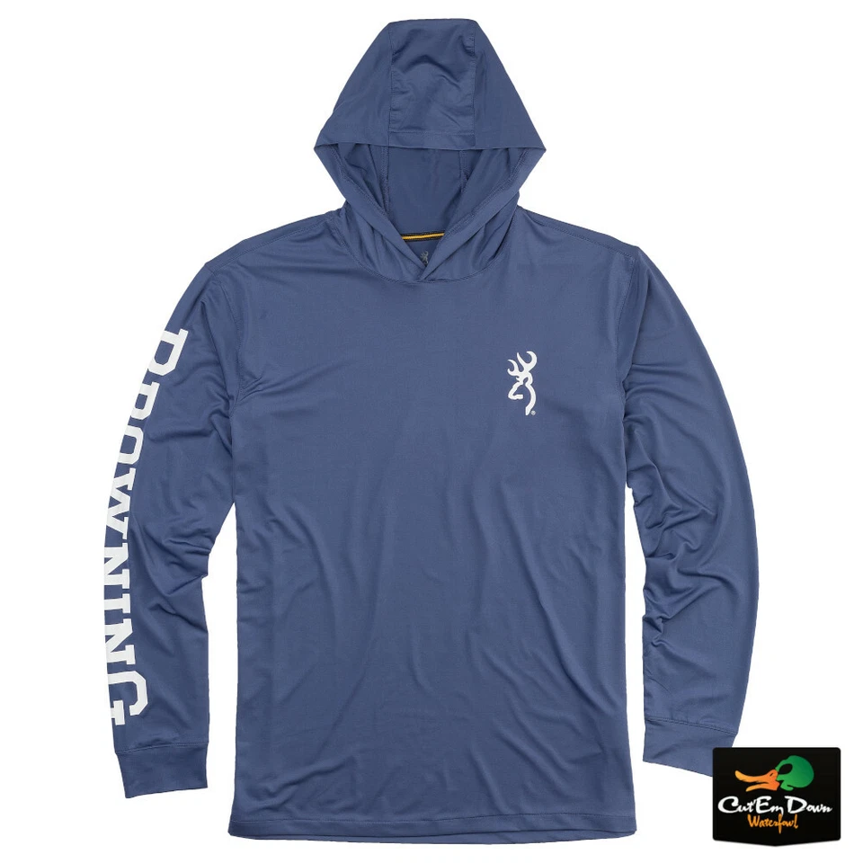 NEW BROWNIG TEAM SPIRIT LONG SLEEVE HOODED SHIRT - Image 1 of 1