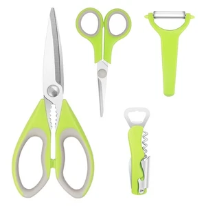 Juego de tijeras de cocina, cuchillas de acero inoxidable, aparatos de cocina y accesorios... - Imagen 1 de 7