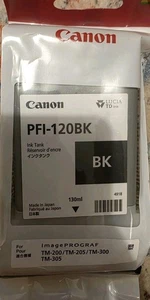Canon PFI-120Bk cartuccia nera originale. 130 ml. 10 nuovi e sigillati. 2022 - Foto 1 di 2