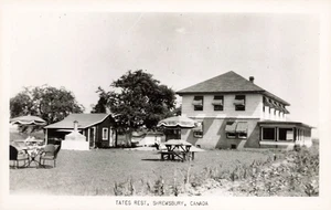 Postal LP27 Shrewsbury Ontario Canadá Tate's Rest 1940 RPPC - Imagen 1 de 2